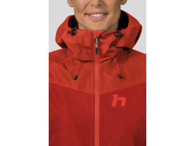 Ladies alpine trekking jacket ABIGAIL molten lava / cherry tomato