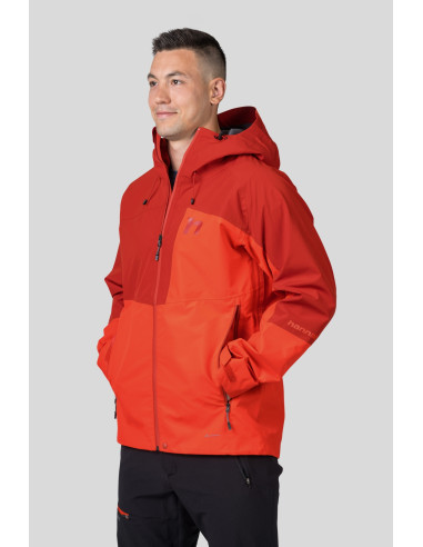 Mens mountaineering jacket ALAGAN cherry tomato / molten lava II