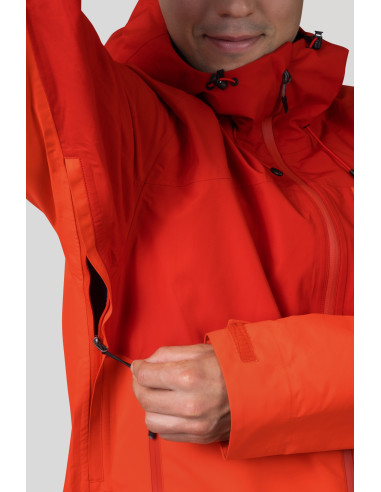 Mens mountaineering jacket ALAGAN cherry tomato / molten lava II