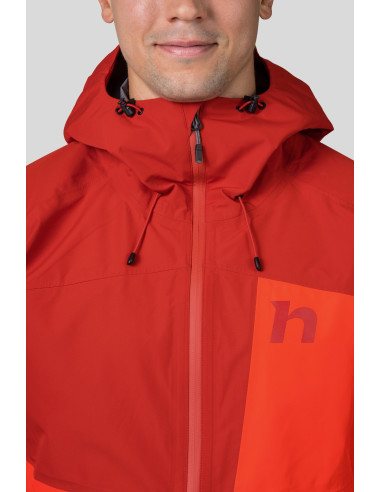 Mens mountaineering jacket ALAGAN cherry tomato / molten lava II