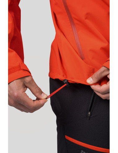 Mens mountaineering jacket ALAGAN cherry tomato / molten lava II