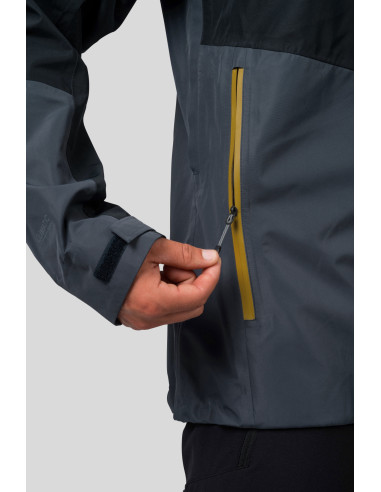 Mens mountaineering jacket ALAGAN india ink / anthracite