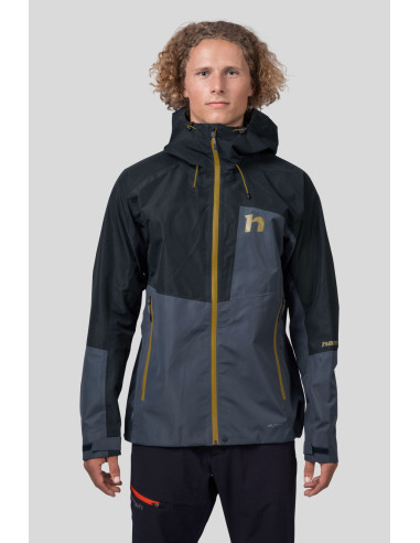 Mens mountaineering jacket ALAGAN india ink / anthracite