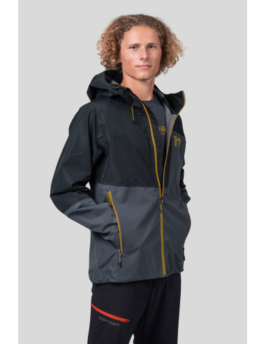 Mens mountaineering jacket ALAGAN india ink / anthracite