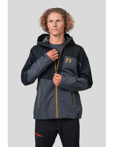 Mens mountaineering jacket ALAGAN india ink / anthracite