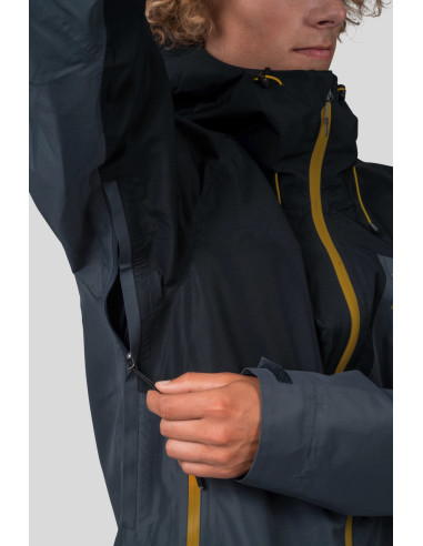 Mens mountaineering jacket ALAGAN india ink / anthracite