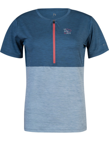 Ladies cycling short sleeve T-shirt BERRY india ink mel / pearl blue mel