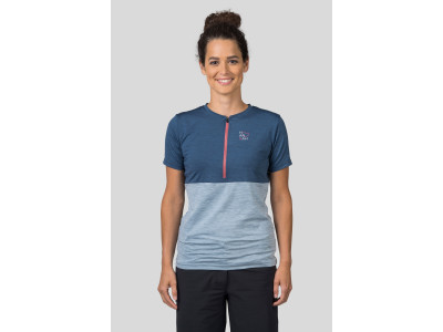Ladies cycling short sleeve T-shirt BERRY india ink mel / pearl blue mel