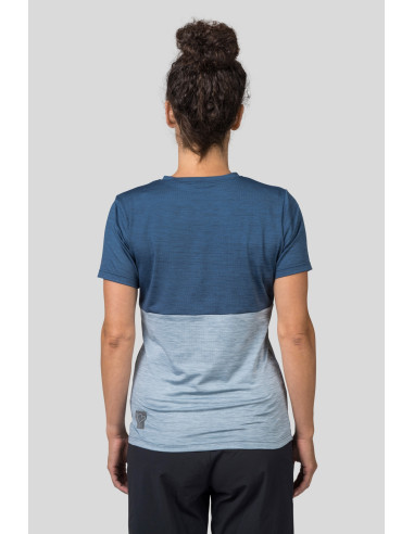 Ladies cycling short sleeve T-shirt BERRY india ink mel / pearl blue mel