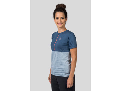 Ladies cycling short sleeve T-shirt BERRY india ink mel / pearl blue mel