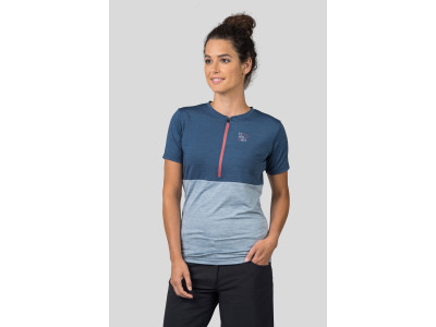 Ladies cycling short sleeve T-shirt BERRY india ink mel / pearl blue mel