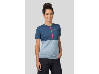 Ladies cycling short sleeve T-shirt BERRY india ink mel / pearl blue mel