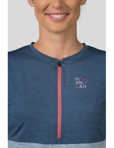 Ladies cycling short sleeve T-shirt BERRY india ink mel / pearl blue mel