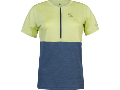 Ladies cycling short sleeve T-shirt BERRY sunny lime mel / india ink mel