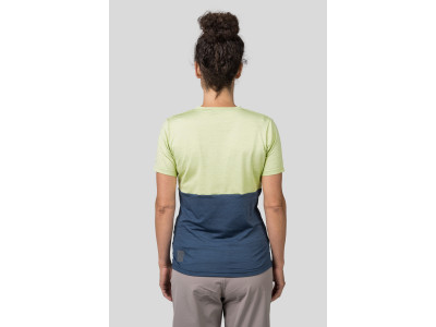 Ladies cycling short sleeve T-shirt BERRY sunny lime mel / india ink mel