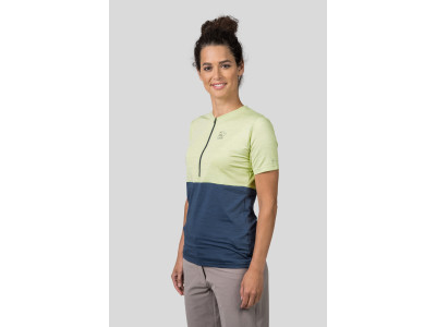 Ladies cycling short sleeve T-shirt BERRY sunny lime mel / india ink mel