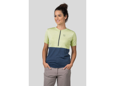 Ladies cycling short sleeve T-shirt BERRY sunny lime mel / india ink mel