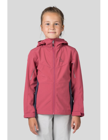Kids hiking jacket CAPRA JR baroque rose / india ink