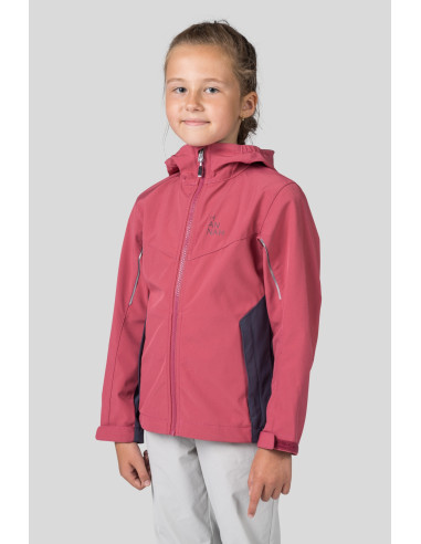 Kids hiking jacket CAPRA JR baroque rose / india ink