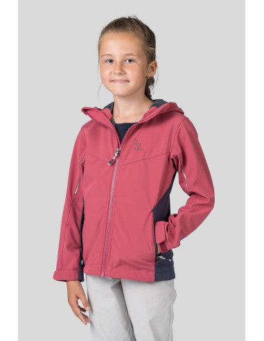 Kids hiking jacket CAPRA JR baroque rose / india ink