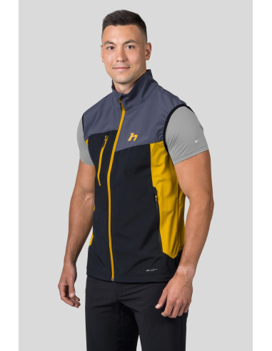 Mens vest CARSTEN VEST india ink / golden palm