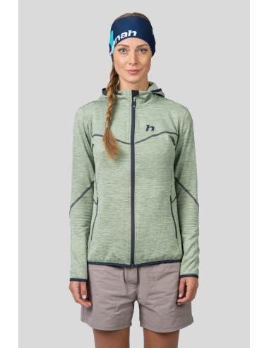 Ladies trekking sweatshirt DAGNYS HOODY basil mel