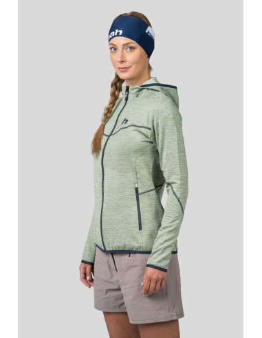 Ladies trekking sweatshirt DAGNYS HOODY basil mel