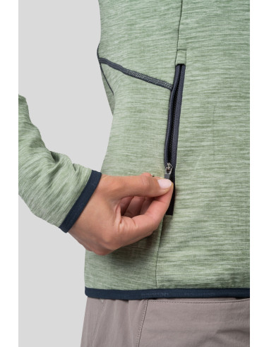 Ladies trekking sweatshirt DAGNYS HOODY basil mel