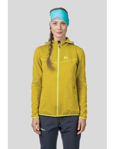 Ladies trekking sweatshirt DAGNYS HOODY citronelle mel