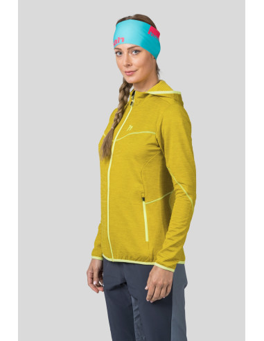 Ladies trekking sweatshirt DAGNYS HOODY citronelle mel
