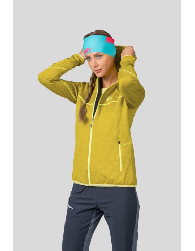 Ladies trekking sweatshirt DAGNYS HOODY citronelle mel