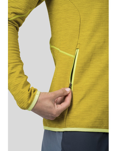 Ladies trekking sweatshirt DAGNYS HOODY citronelle mel