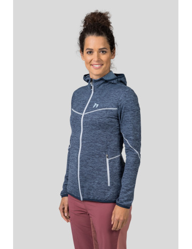 Ladies trekking sweatshirt DAGNYS HOODY india ink mel