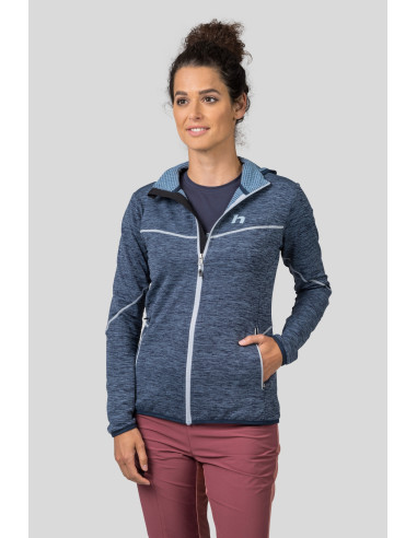 Ladies trekking sweatshirt DAGNYS HOODY india ink mel