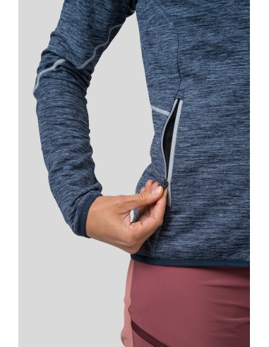 Ladies trekking sweatshirt DAGNYS HOODY india ink mel