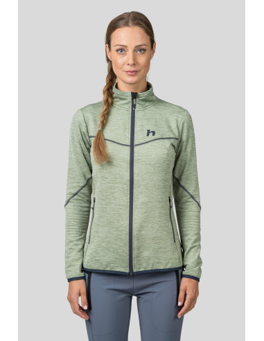 Ladies trekking sweatshirt DAGNYS basil mel