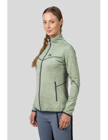 Ladies trekking sweatshirt DAGNYS basil mel