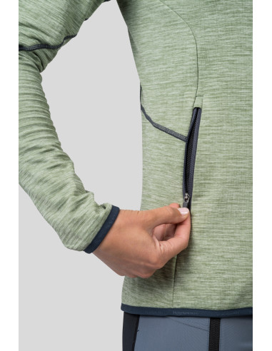 Ladies trekking sweatshirt DAGNYS basil mel