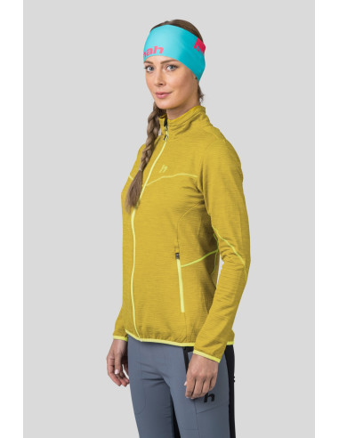 Ladies trekking sweatshirt DAGNYS citronelle mel