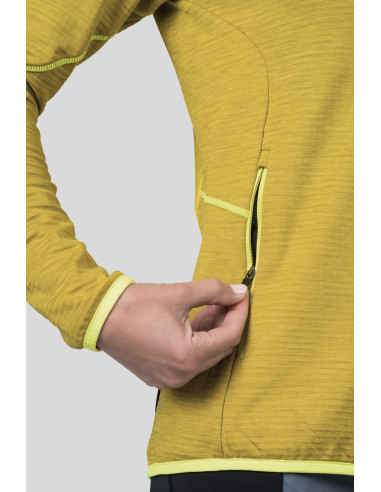 Ladies trekking sweatshirt DAGNYS citronelle mel