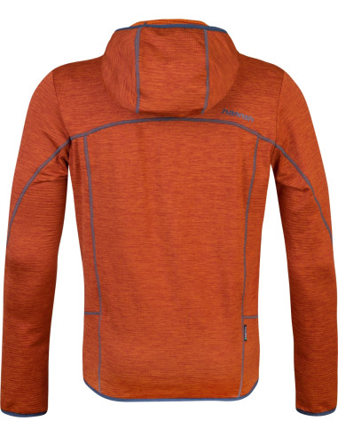 Mens trekking sweatshirt DAMAR HOODY burnt orange mel