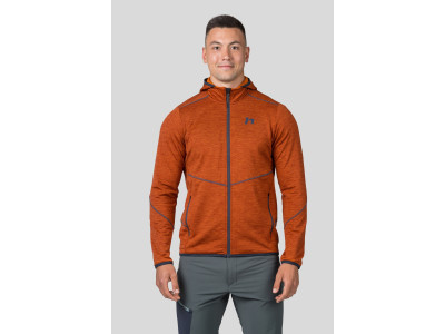 Mens trekking sweatshirt DAMAR HOODY burnt orange mel