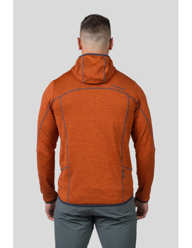 Mens trekking sweatshirt DAMAR HOODY burnt orange mel