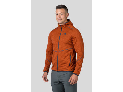 Mens trekking sweatshirt DAMAR HOODY burnt orange mel