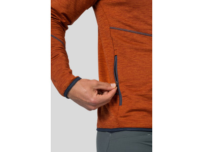 Mens trekking sweatshirt DAMAR HOODY burnt orange mel