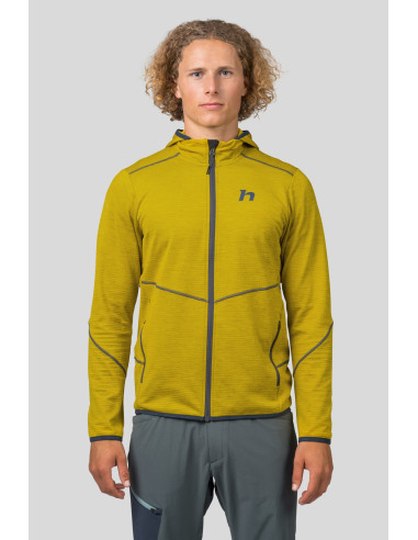 Mens trekking sweatshirt DAMAR HOODY citronelle mel