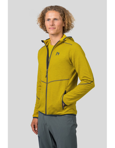 Mens trekking sweatshirt DAMAR HOODY citronelle mel