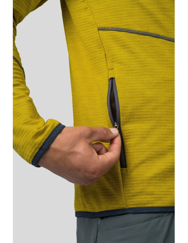 Mens trekking sweatshirt DAMAR HOODY citronelle mel