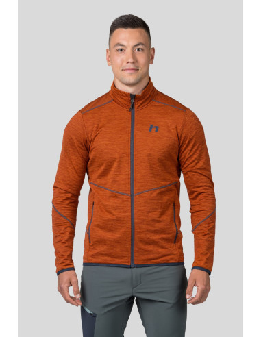 Mens trekking sweatshirt DAMAR burnt orange mel