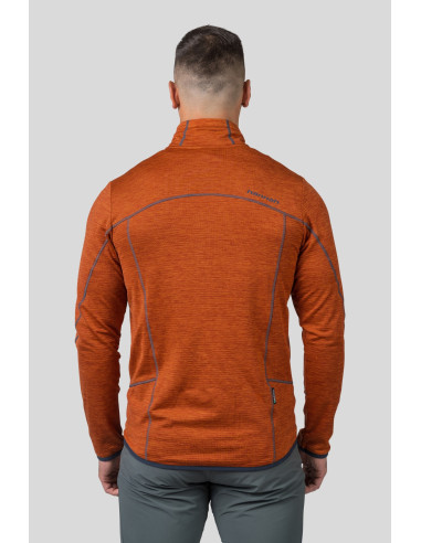 Mens trekking sweatshirt DAMAR burnt orange mel